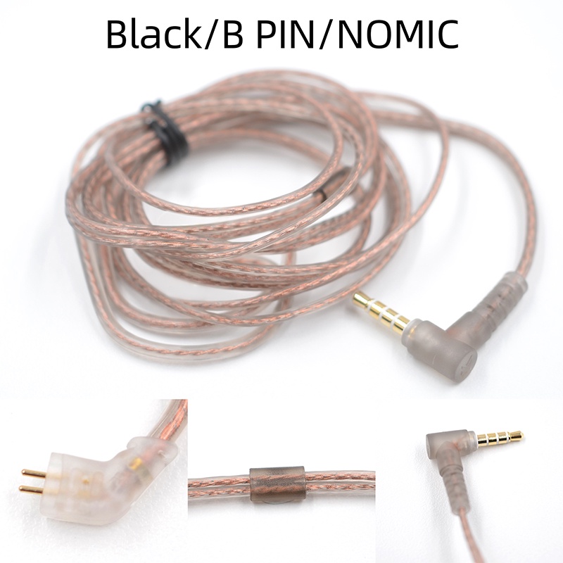 Kz Kabel Earphone 2Pin 0.75mm Bebas Oksigen Bahan Tembaga Untuk KZ ZSN Pro X EDX ZEX Pro-B PIN No Mic