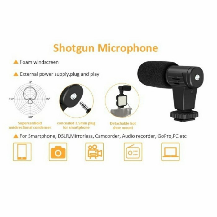 VLOGGING KIT-03LM WITH SHOTGUN MIC LED FLASH - VLOGGING WITH MINI TRIPOD FLEXIBLE 360