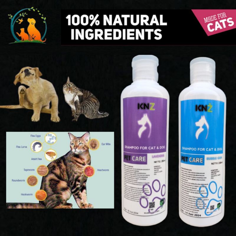 250ml shampoo / shampo / sampo Kucing /Anjing 2in1 Anti Kutu dan jamur Grooming vet care Miconazole