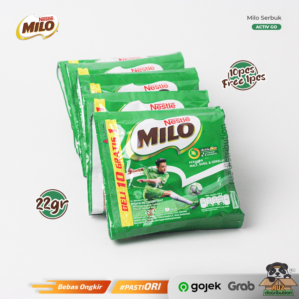 SUSU MILO ACTIV GO 10 Sachet Gratis 1 - MILO RENCENG 10 Gratis 1