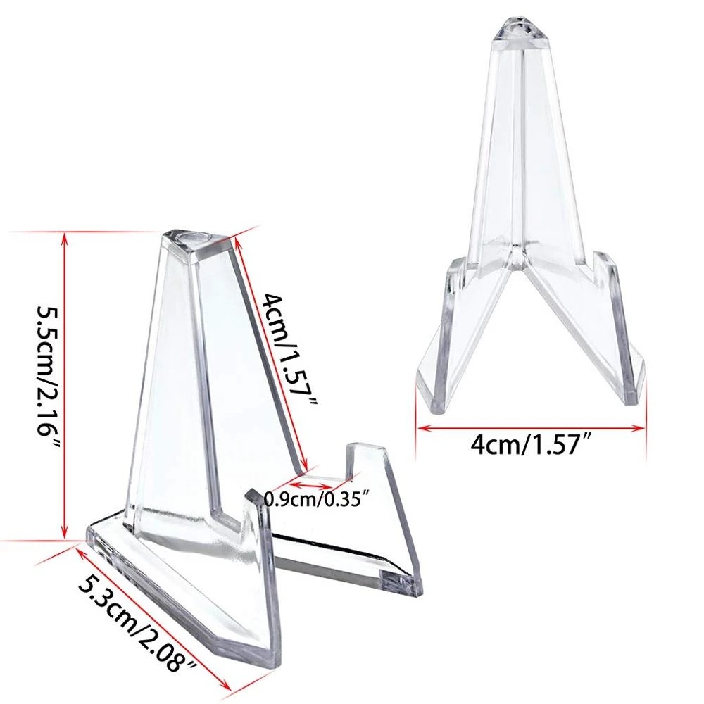 Stand Holder Display Koin / Medali / Lencana Mini Bahan Plastik Transparan