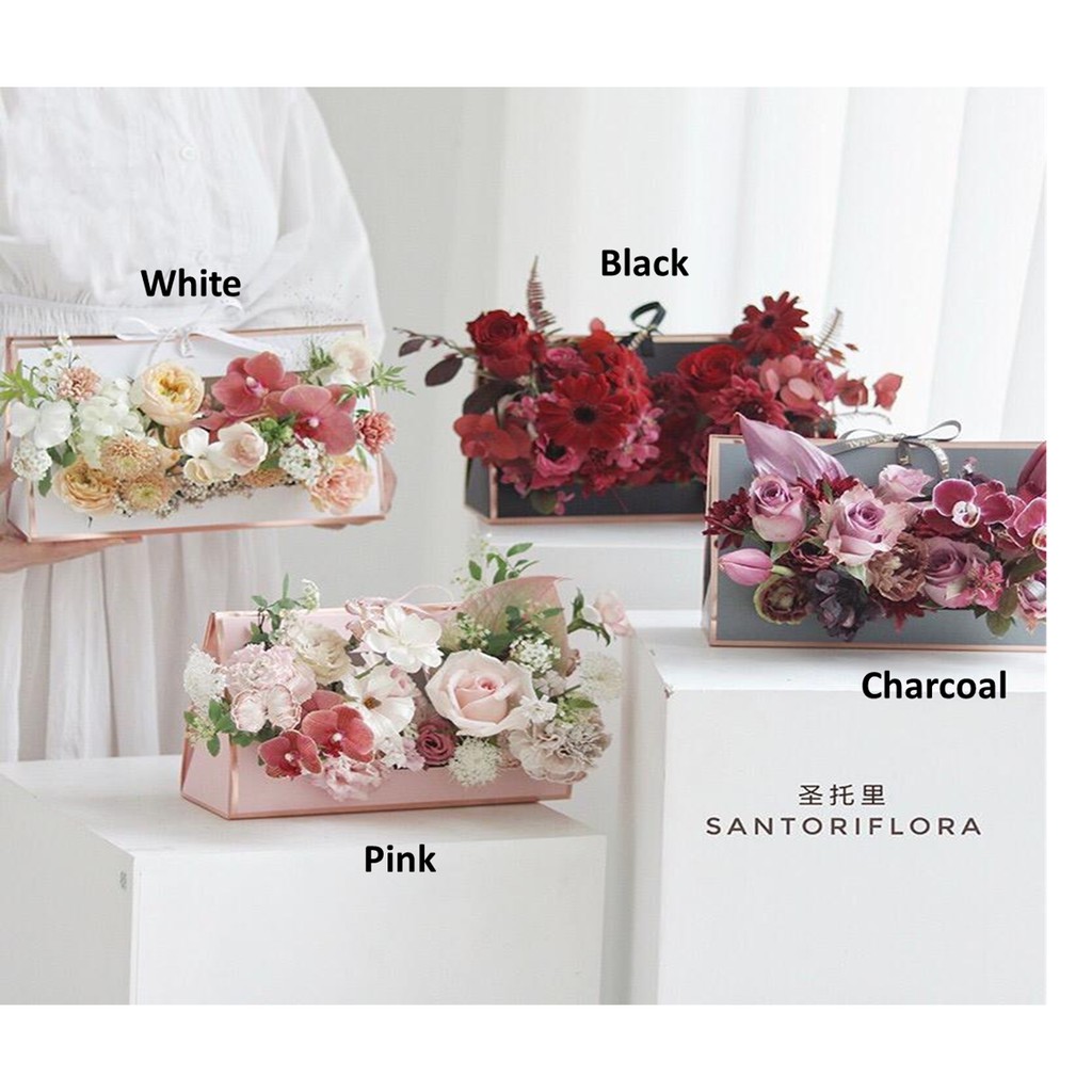 RECTANGLE HANDHELD FLOWER BOX - kotak bunga vas bunga