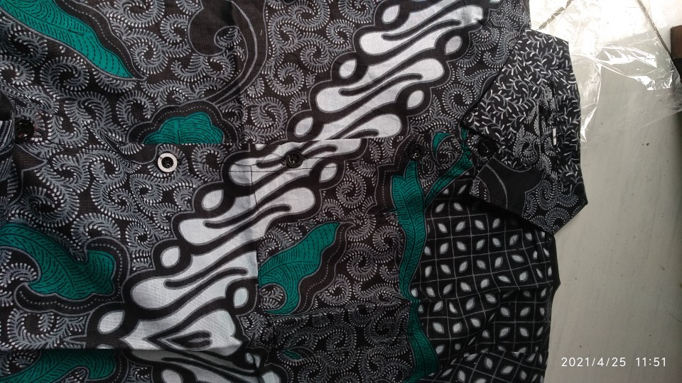 Batik Couple Keluarga Original Uzla Collection Motif Truntum Dimensi Abu