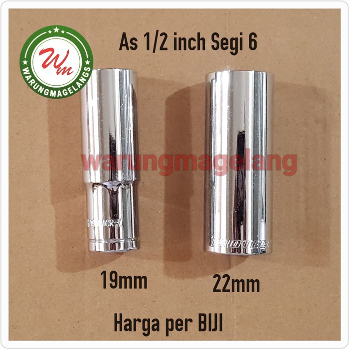 Silver Kunci Sok Mata Impact Panjang 19 22 Mm Segi 6 Stang 12 Inch