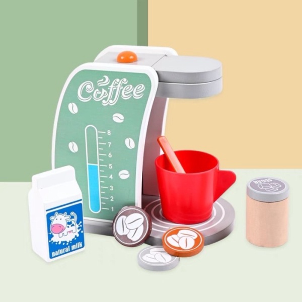 

wooden kitchen toys - mainan masak2an - wooden toaster - wooden juicer - Coffee Berkualitas