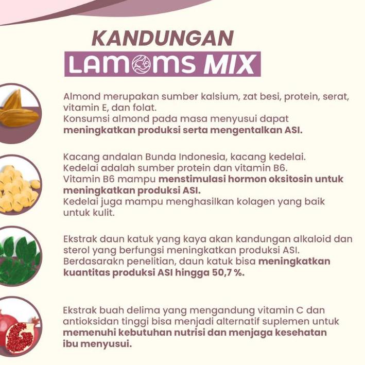 

➺ Lamoms - Susu Almond Pelancar ASI Almond Milk Ibu Menyusui ♩