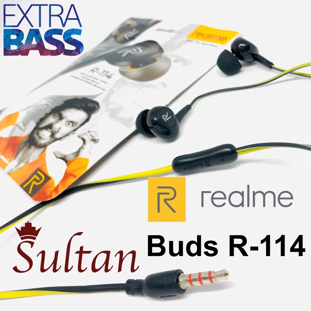 GROSIR Headset/Handsfree REALME R114 Music Earphone Feel The Real Bass