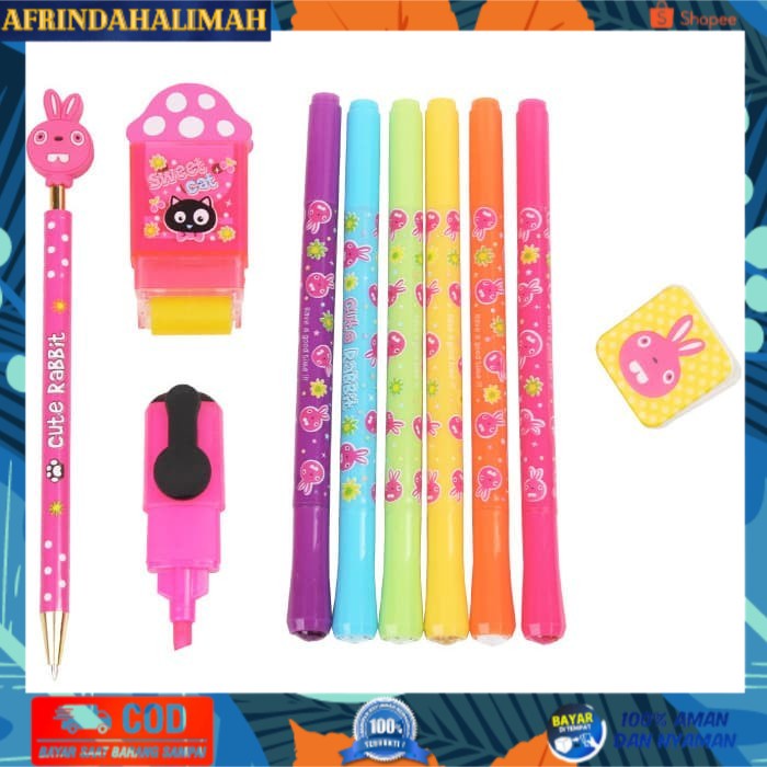 

[TERBARU] 1 set school stationery untuk anak kekinian IMPORT