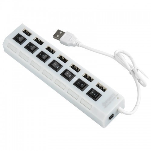 Hub 7 Port USB 2.0 High Speed / Off Switch Untuk PC / Laptop