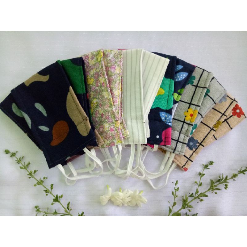 Masker Kain Katun 3 Lapis - Masker 3D - Masker Earloop Headloop Part 1