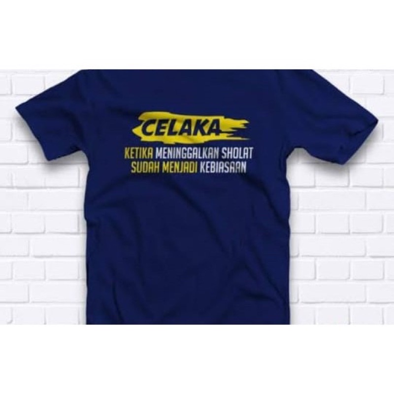 KAOS DAKWAH SHOLAT BAJU KAOS T SHIRT PRIA WANITA DISTRO DAKWAH ISLAMI ISLAM ALZARA SHOLAT 5 WAKTU XL