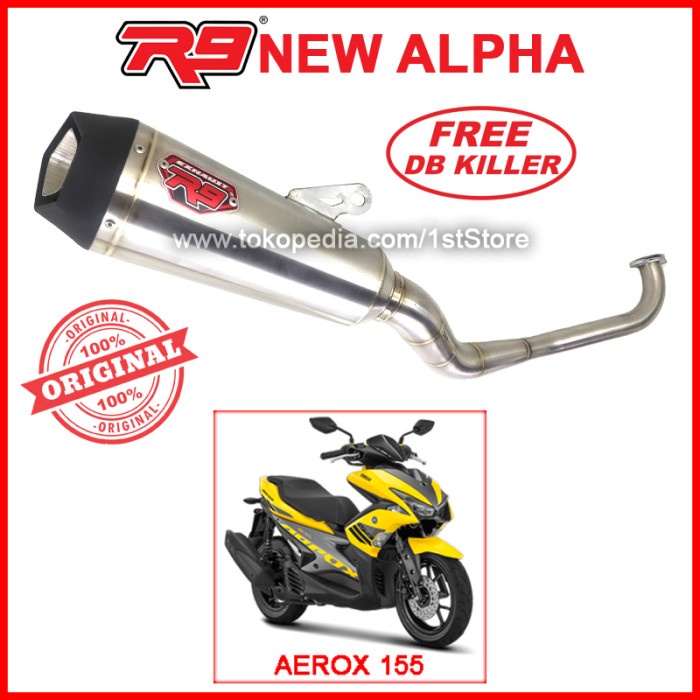 {duniastore} Aerox 155 R9 Alpha Series Knalpot Racing Original Ori R 9 PNP Aerox155 Berkualitas