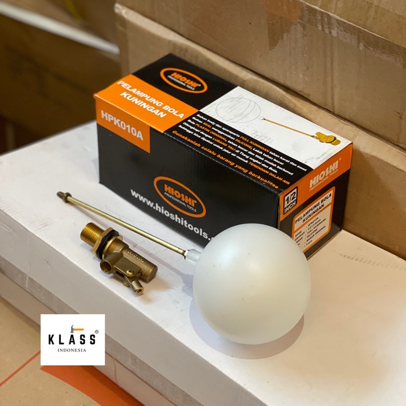 Pelampung Bola Kuningan Tandon Air 1/2” Inch Hioshi Pelampung Otomatis Bola Tandon Toren Air