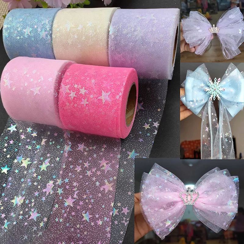 

pita tile tulle hologram bintang lebar 6 cm per yard