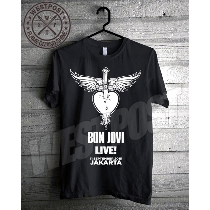 KAOS MUSIK BON JOVI LIVE JAKARTA 2015