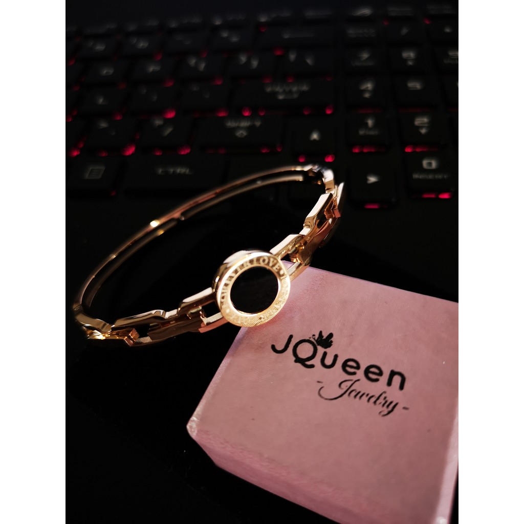 Gelang Wanita Cewek bahan Titanium Korea Cocok Hadiah GK053  motif elegant cocok pesta