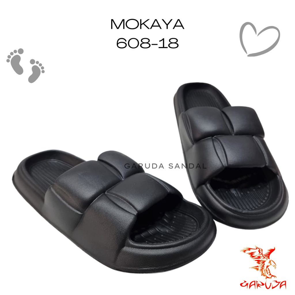 Sandal Selop Wanita MOKAYA 608-18 Import Phylon EVA Motif Roti