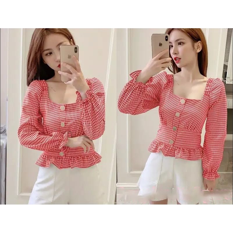 tokolobo SHARITA KOTAK BLOUSE-2