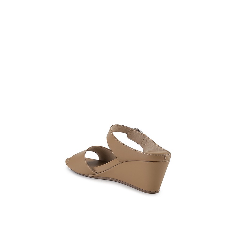 SANDAL WEDGES KULIT HUSH PUPPIES WANITA ORIGINAL TERBARU COKLAT HW41