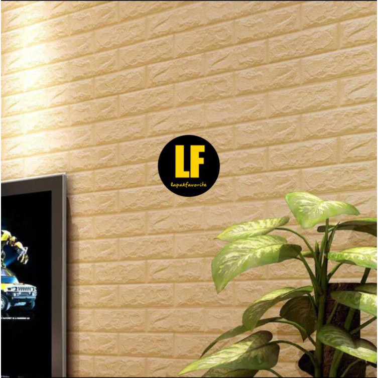 AA Wallpaper Dinding Bata 3D Foam 70cm x 77cm Premium Wallpaper Tebal 3MM-3
