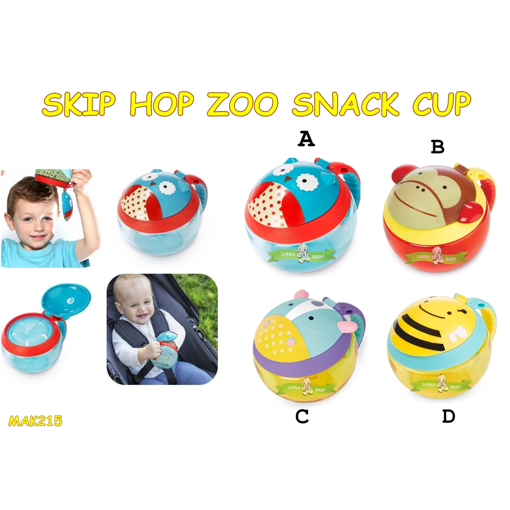 MAK215 WADAH SNACK SKIPHOP ZOO SNACK CUP TEMPAT MENYIMPAN SNACK