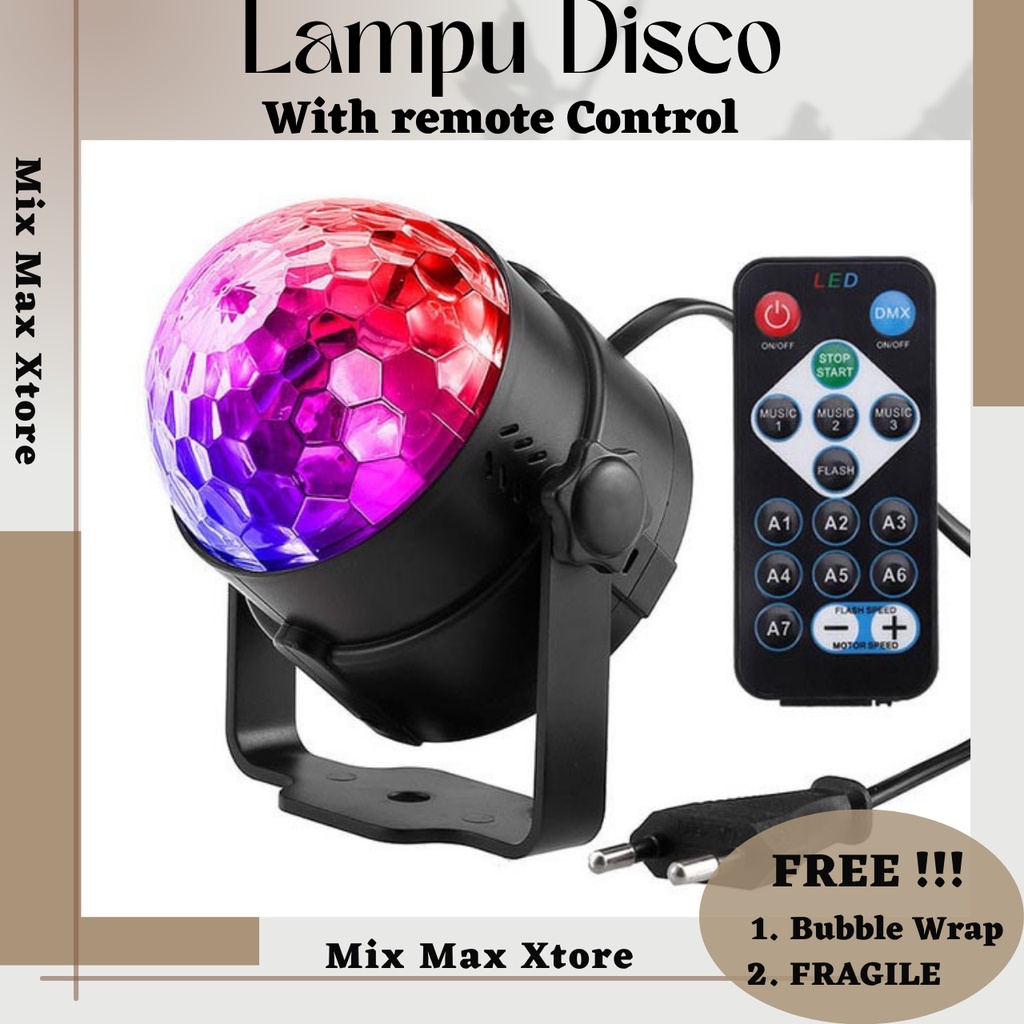 AGM Lampu Disco Proyektor LED + Remote Control EU Plug - Multi-Color