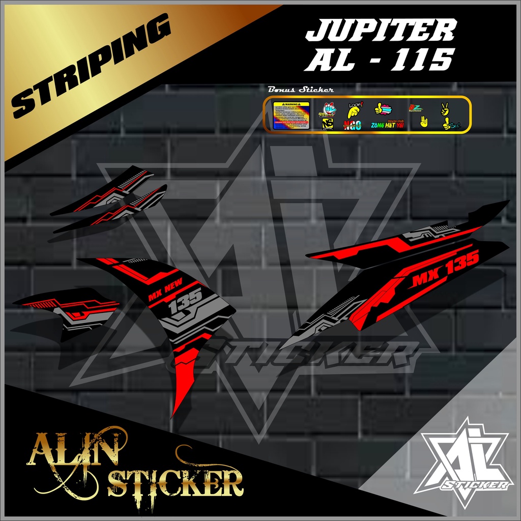115 (Cod) Striping Yamaha Jupiter MX New 135 - Striping Variasi Jupiter MX New 135 Semi Full