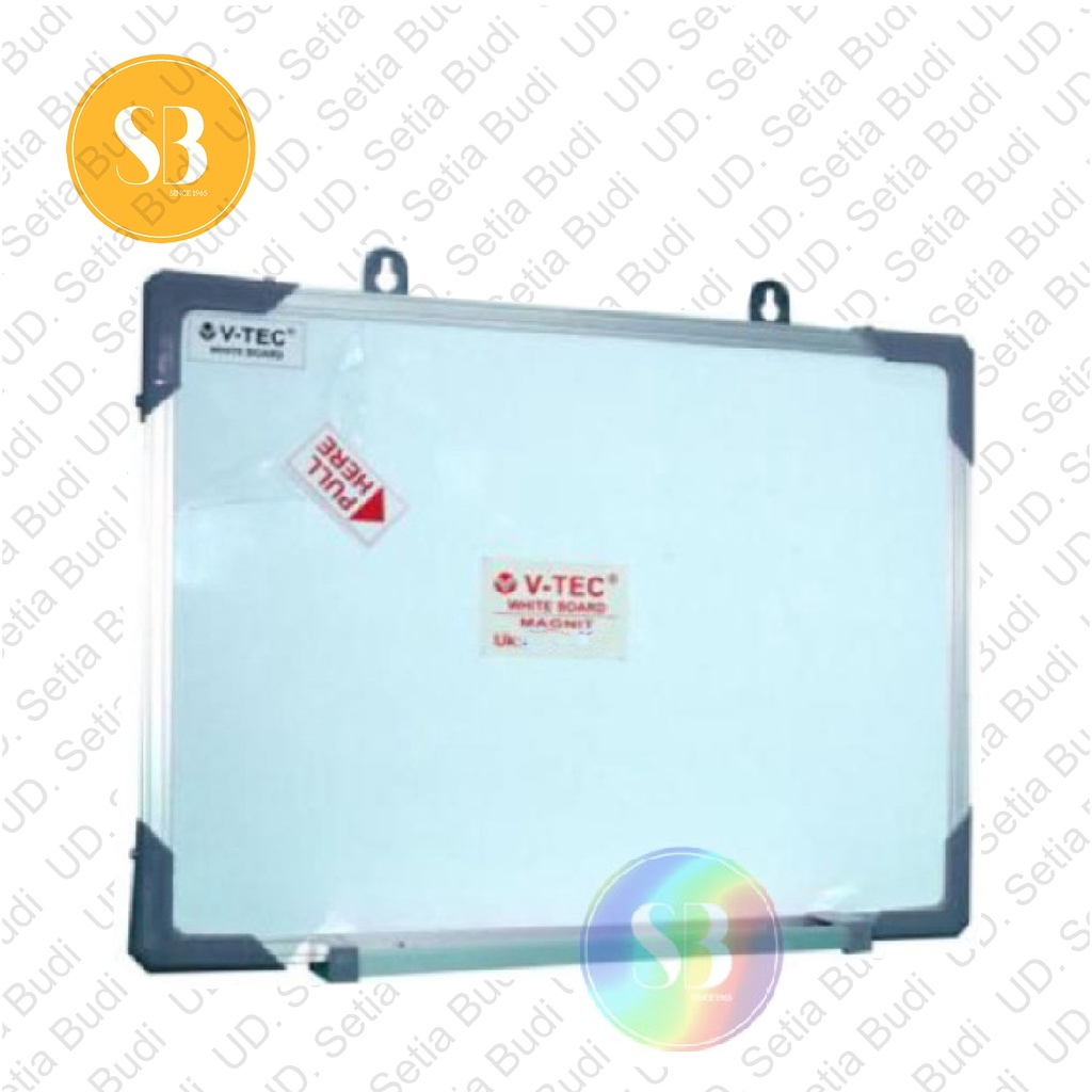 Papan Tulis Gantung Whiteboard Vtech Gantung Magnetic 40 x 60 CM