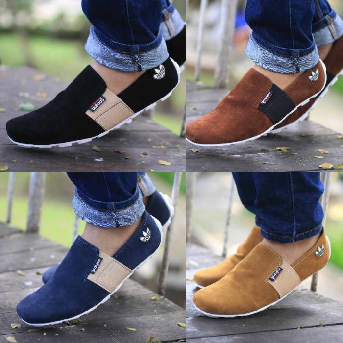 BISA COD!!! Sepatu Casual Slop Pria - Slip On Pria - Casual Santai - Formal Kerja - Adidas Asensio