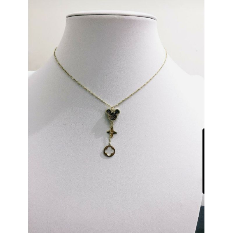 kalung Titanium Asli Rosegold Premium Quality Anti karat anti alergi Stainless steel ori GTT-8235