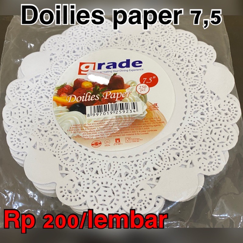 

Kertas Doilies/Paper Doilies,Kertas Toples harga per 10 lembar