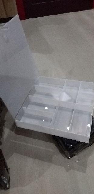 Tempat Uang+penutup Gembok Acrylic 2mm Putih Susu