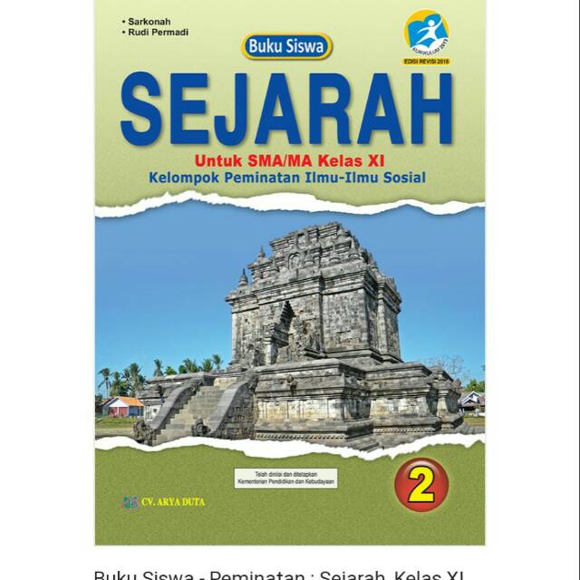 Buku peminatan ilmu ilmu sosial sejarah kelas 11 k13 sma/MA penerbit arya duta