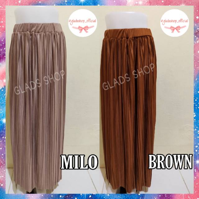 Rok Plisket Premium Import • Fashion Wanita • Maxi Rok Panjang Pleated Skirts