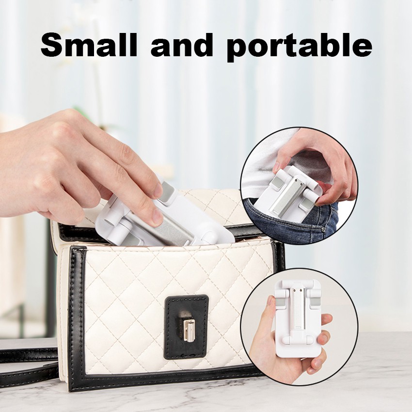 (Makassar) Basike Phone Holder Stand Lazypod Liftable Foldable HP diMeja Folding desktop Iphone Ipad