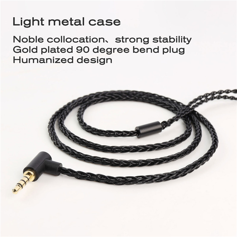 Jcally Jc08S 8 Core Upgrade Earphone Lapis Silver Dengan Mic Warna Hitam