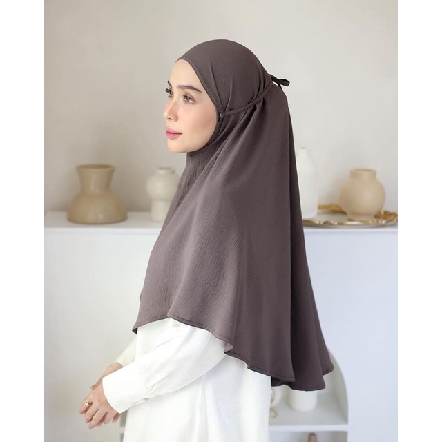 Bergo Airflow Crinkle / Jilbab Instan Khimar Airflow