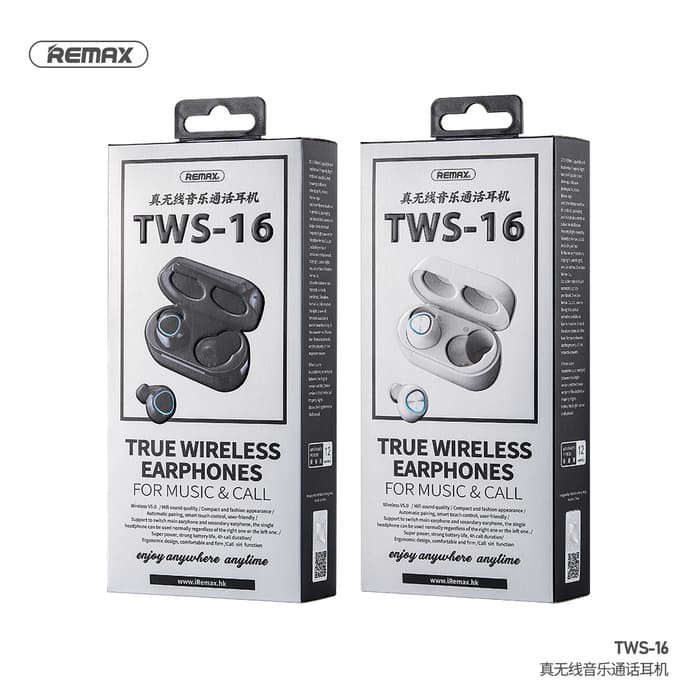 REMAX True Wireless Bluetooth Headset Earbuds TWS-16