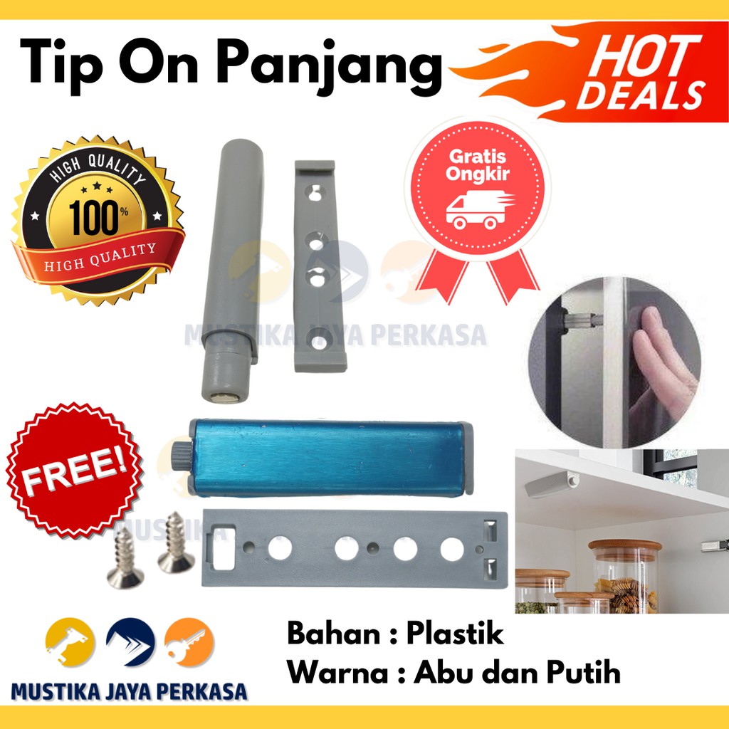 Tip On Besar Pendek Abu-abu Hitam Putih 120 Mm