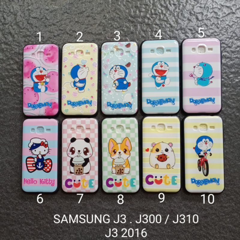 soft case samsung J3 2015 / J3 2016 J310 (4 motif) motif gambar karakter cewek softcase softsell