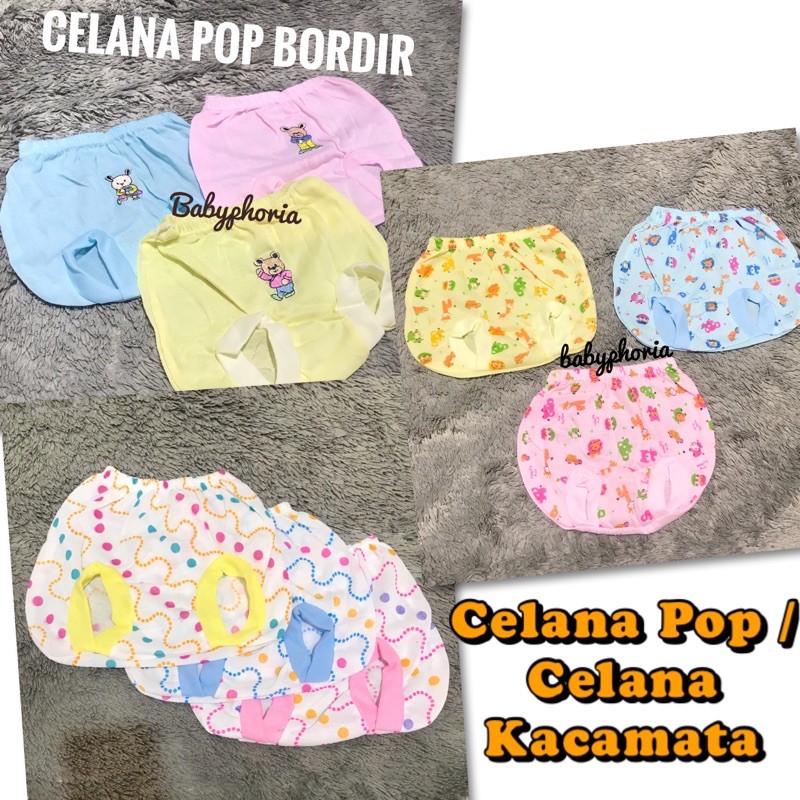(Isi 6) Celana Pop Kacamata PE