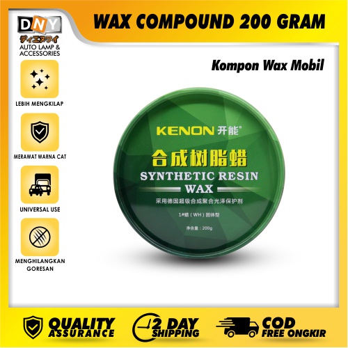 Car Paste Wax / Wax Compound 200 gram / Kompon Wax Mobil / Kompon Kit