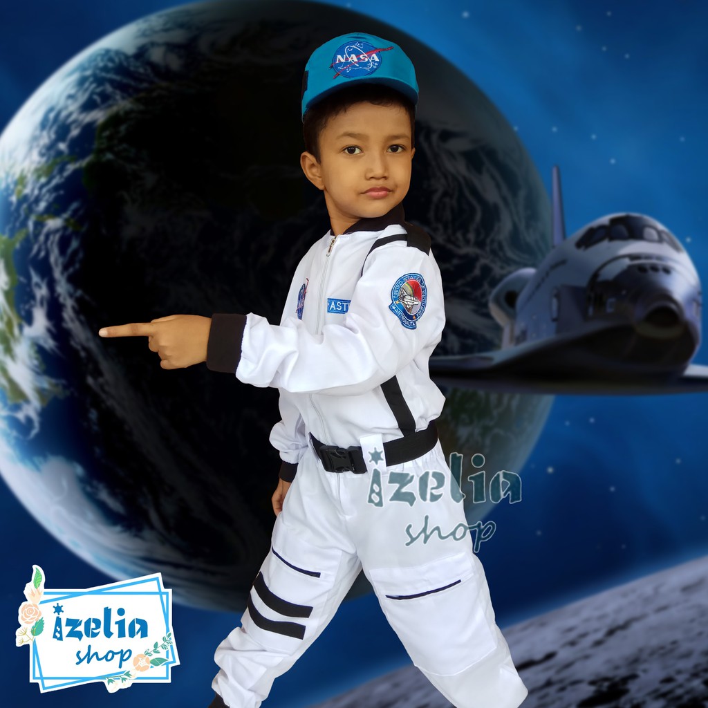 Baju Profesi Astronot NASA Luar Angkasa Anak Kostum Karnaval