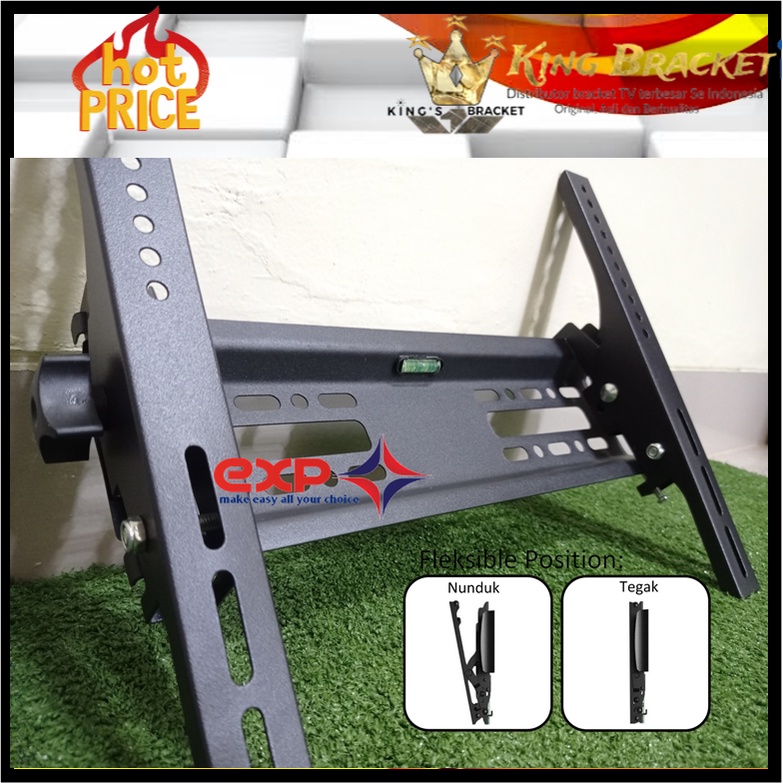 Bracket TV LG 21&quot; s/d 40&quot; waterpass GARANSI 100% COCOK!!! IMPORT QUALITY