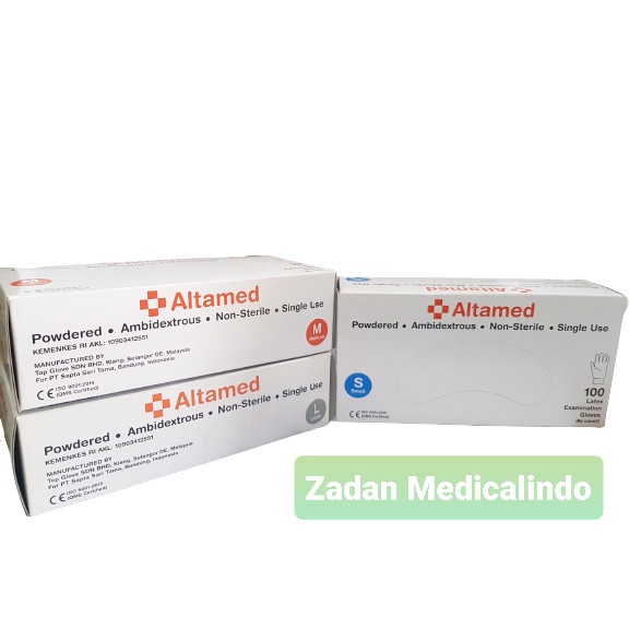 Altamed Latex Powdered Non Steril / Handscoon Latex Altamed Gloves