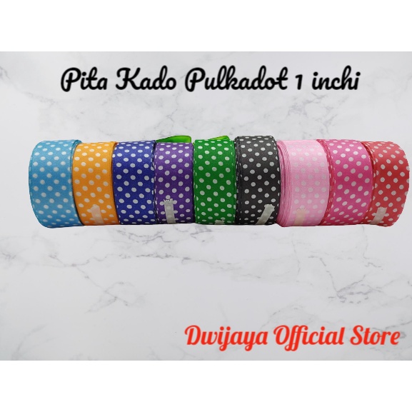 

Pita Kado / Pita Motif Pulkadot Ukuran 1 inchi/ 2,5 cm per Roll