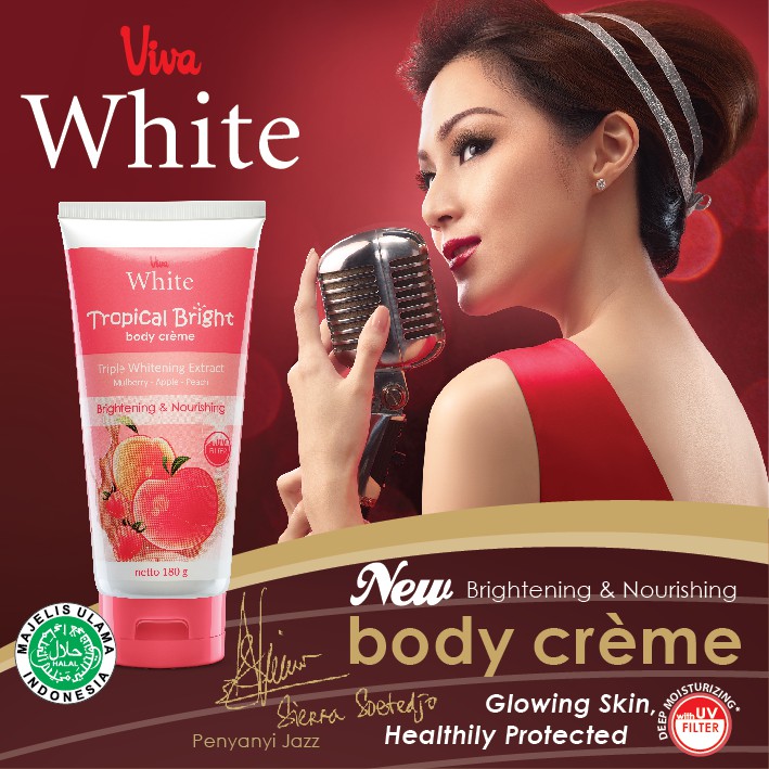 ❤ BELIA ❤ Viva White Body Creme 180g Halal Natural Defense Tropical Bright Lifting Up Double Moist