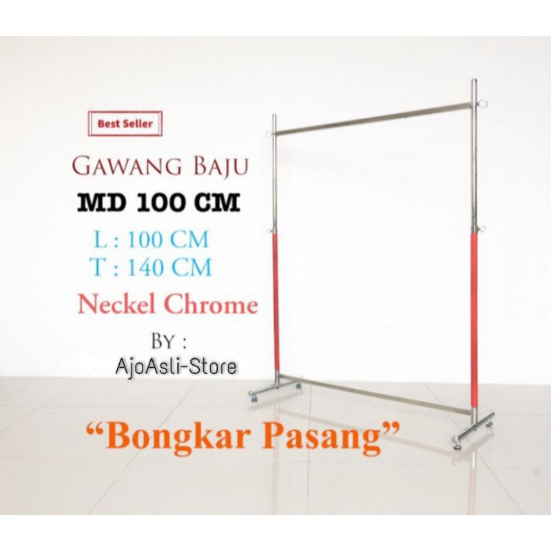 Hanger Gawang | Gantungan baju | panjang 100cm model kotak