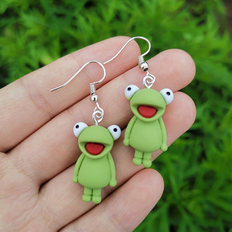 SIY  Hanging Frog Animal Earrings for Women Designer Statement Funny Earrings