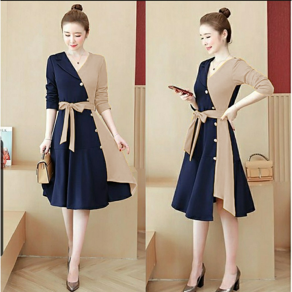 AS FASHION-COD-HF-DRES WANITA TERBARU-DRES WANITA KOREA-PAKAIAN DRES WANITA REMAJA-DRES CASUAL 2021